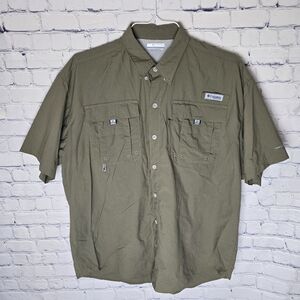 Columbia PFG Men's Green Casual Button Down Shirt Size L